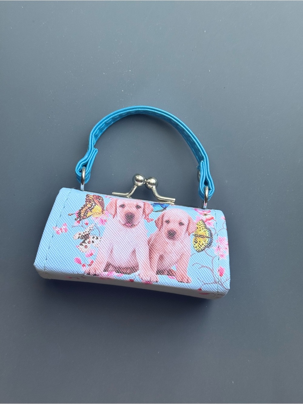 Mini Kiss Lock Puppy Coin Purse Cute Novelty Micro Bag NIP